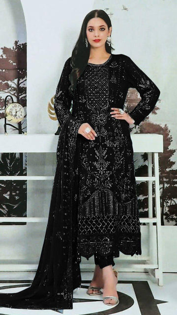 TrendyFashionBazar Pakistani Suit with Sequences Embroidered work & Handwork Khatli works