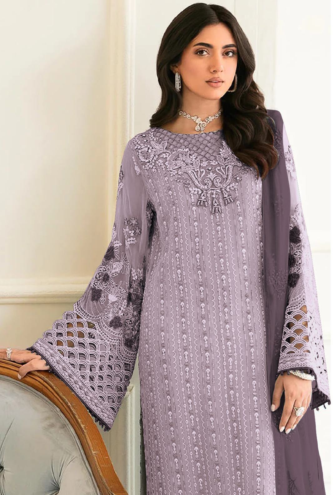 TrendyFashionBazar Designer Pakistani Georgette Suit with Embroidery Seqance Work