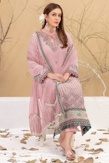 TrendyFashionBazar Pakistani Suit Faux Georgette with Heavy Embroidery Sequence and Khatli Work