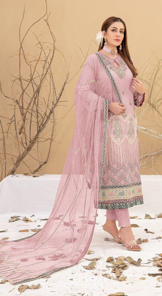 TrendyFashionBazar Pakistani Suit Faux Georgette with Heavy Embroidery Sequence and Khatli Work